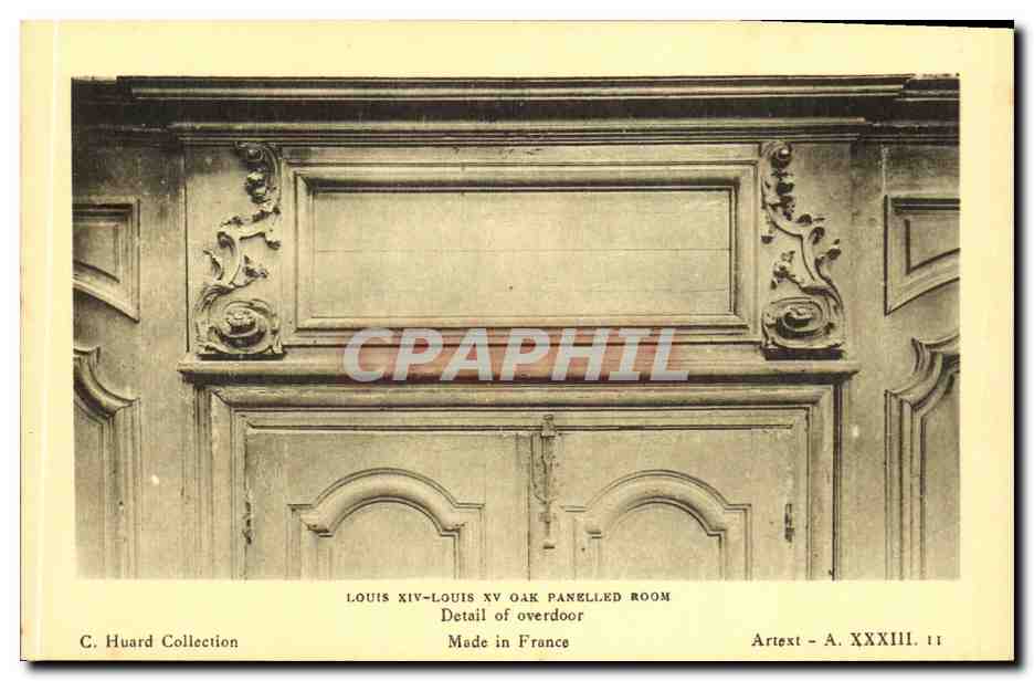 Détail de porte en chêne Louis XIV-Louis XV — C. Huard Collection — Arttext - A. XXXIII. 11
