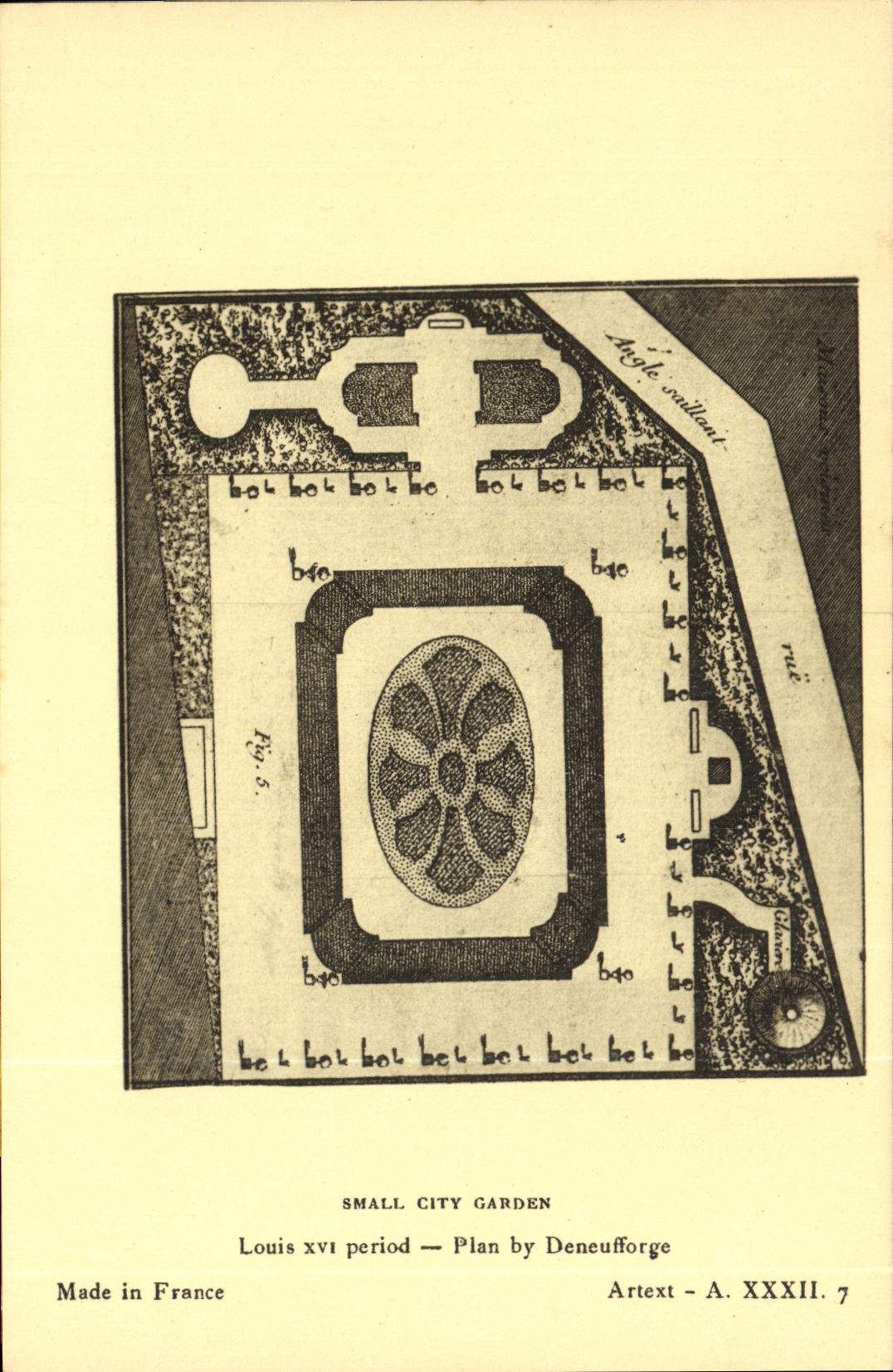 Jardin de la petite ville — Louis XVI — Plan par Deneufforge — Arttext - A. XXXII. 7