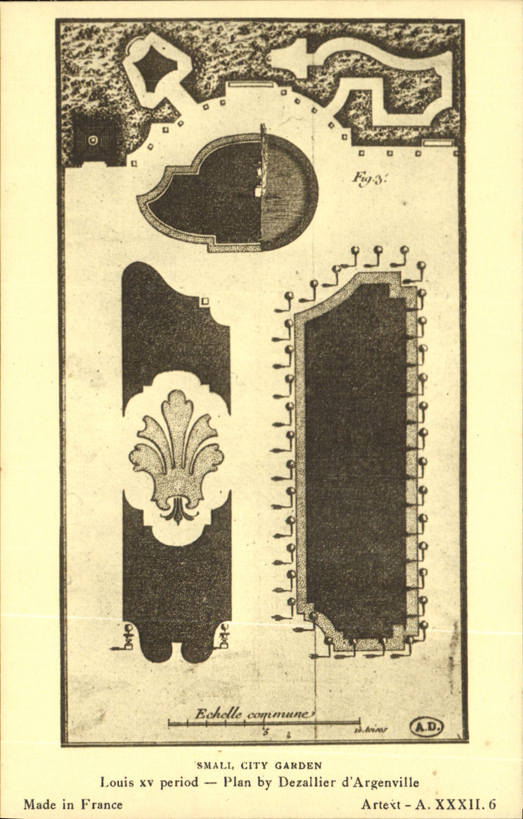 Jardin de la ville — Louis XV — Plan par Dezallier d'Argenville — ArtexT-A.XXXII.6