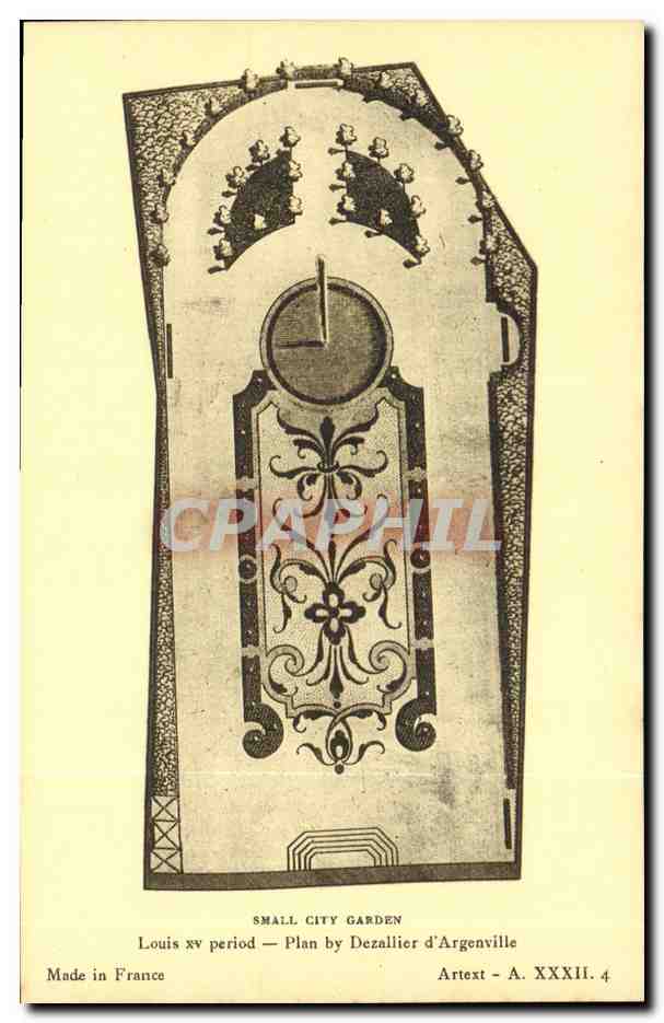 Jardin de la petite ville — Louis XV — Plan de Dezallier d'Argenville — Arttext A. XXXII. 4