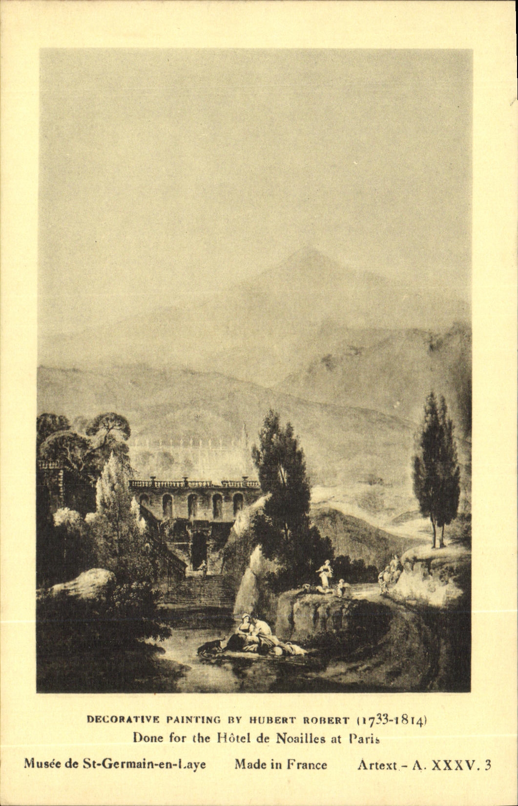 Paysage décoratif — Huile de Hubert Robert (1733-1814) — Musée de St-Germain-en-Laye, série Arttext-A-XXXV.3