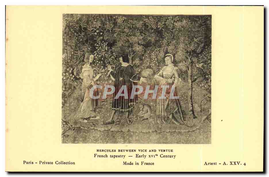Hercules entre Vice et Vertu — Tapisserie française — Arttext - A. XXV. 4