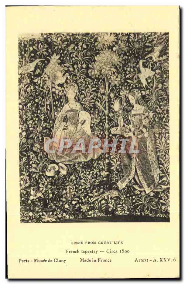 Scène de vie de cour — Tapisserie française — Musée de Cluny, Paris