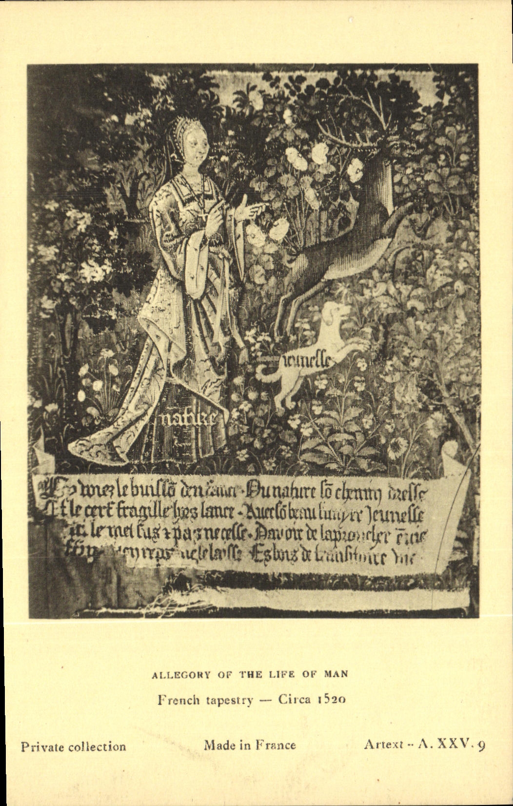 Allegory of the Life of Man — French tapestry — Circa 1520 — Arttext - A. XXV. 9
