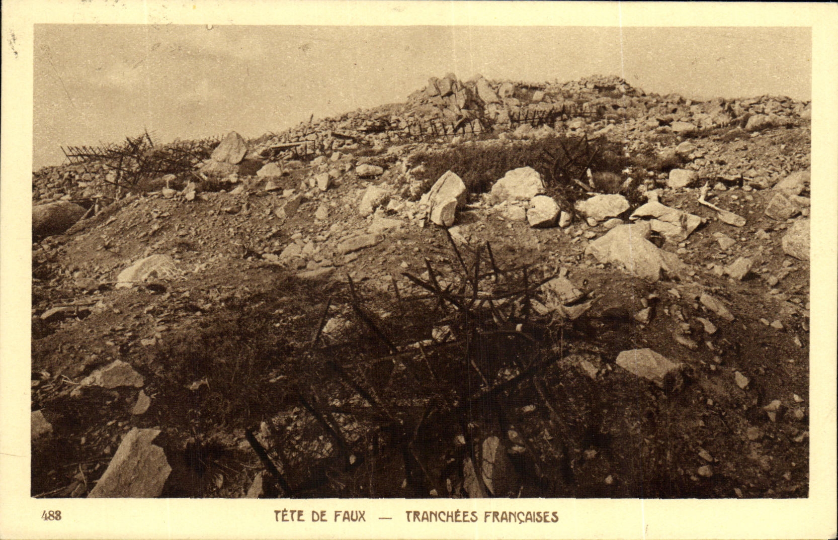 Tête de Faux — Tranchées Françaises — Imp. Braun & Cie (H.-Rhénan) n°488
