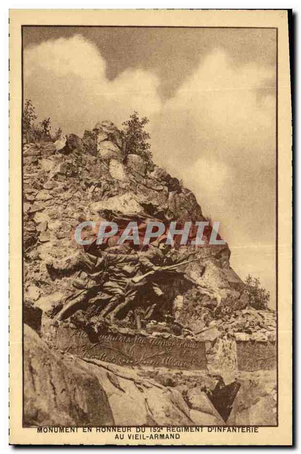 Monument en honneur du 152e régiment d'infanterie — Vieux-Armand — éditeur non visible