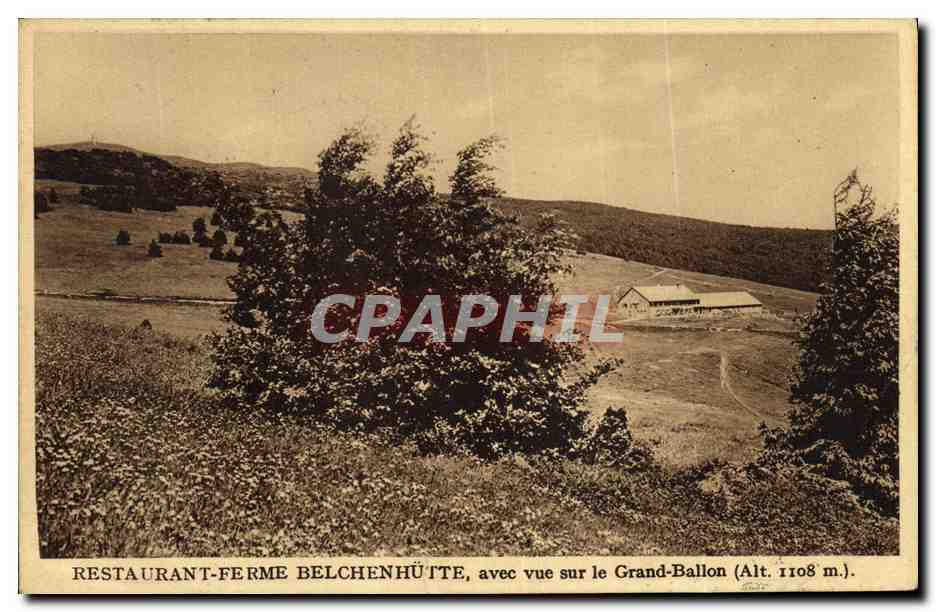 Restaurant-Ferme Belchenhütte — vue sur le Grand-Ballon (Alt. 1108 m.) — éditeur non visible