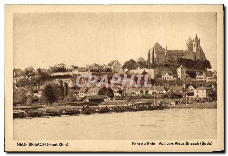 CPA Neuf Brisach Pont du Rhin Vue Vers Vieux Brisach