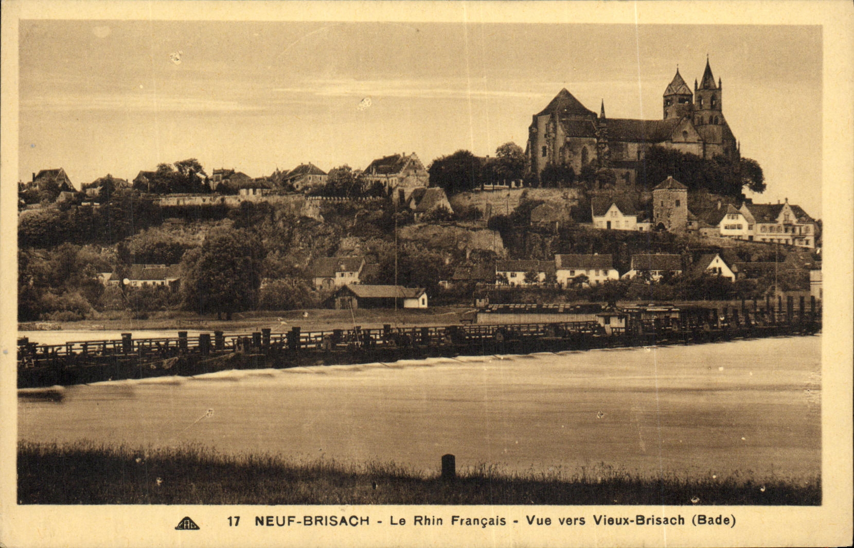 CPA Neuf Brisach Pont du Rhin Vue Vers