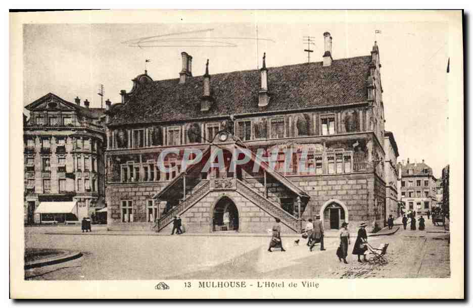 Mulhouse - L'Hôtel de Ville — éditeur Alsatianne des Arts Photomécaniques, n° 13