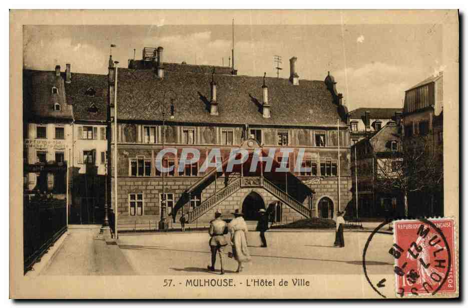 CPA Mulhouse L Hotel de Ville