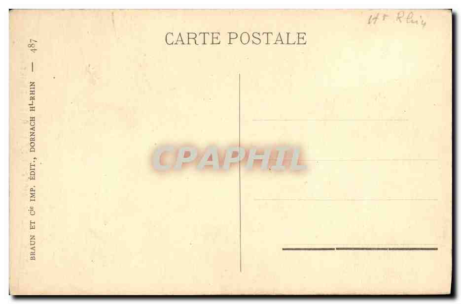 CPA Thann Le Chapiteau de la Cathedrale — Rückseite