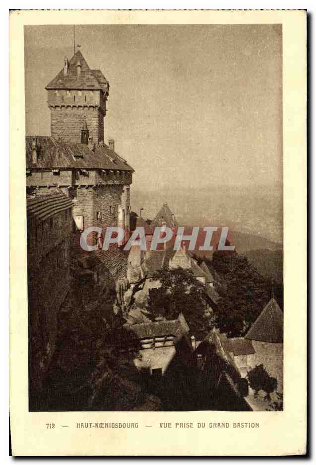 Haut-Kœnigsbourg — Vue prise du Grand Bastion — série 712