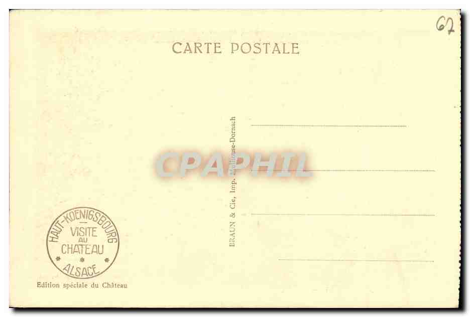 Haut-Kœnigsbourg — Salle des Chevaliers — Édition spéciale du Château — Verso