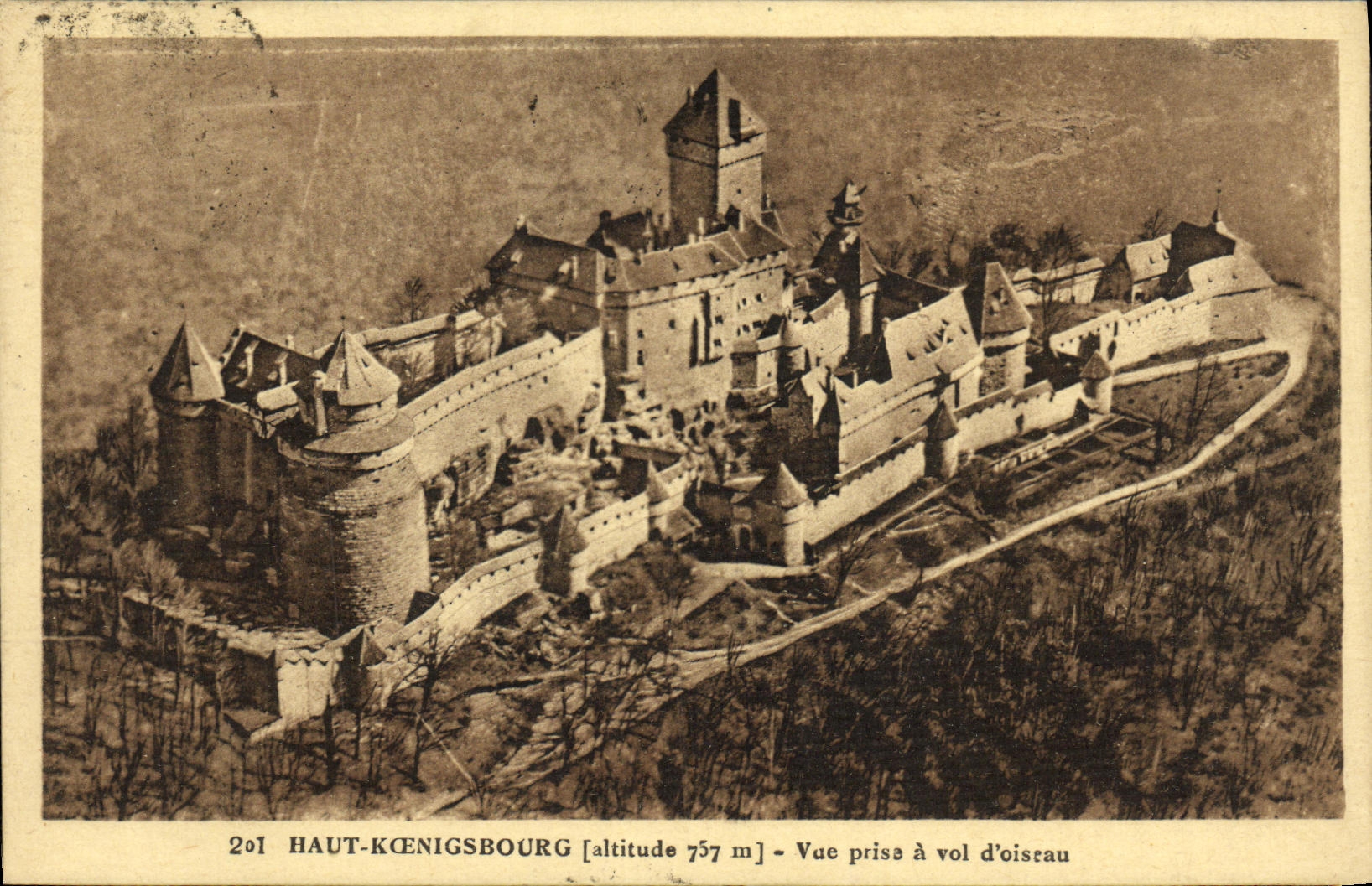 Haut-Kœnigsbourg — Vue prise à vol d’oiseau — Édition spéciale du Château