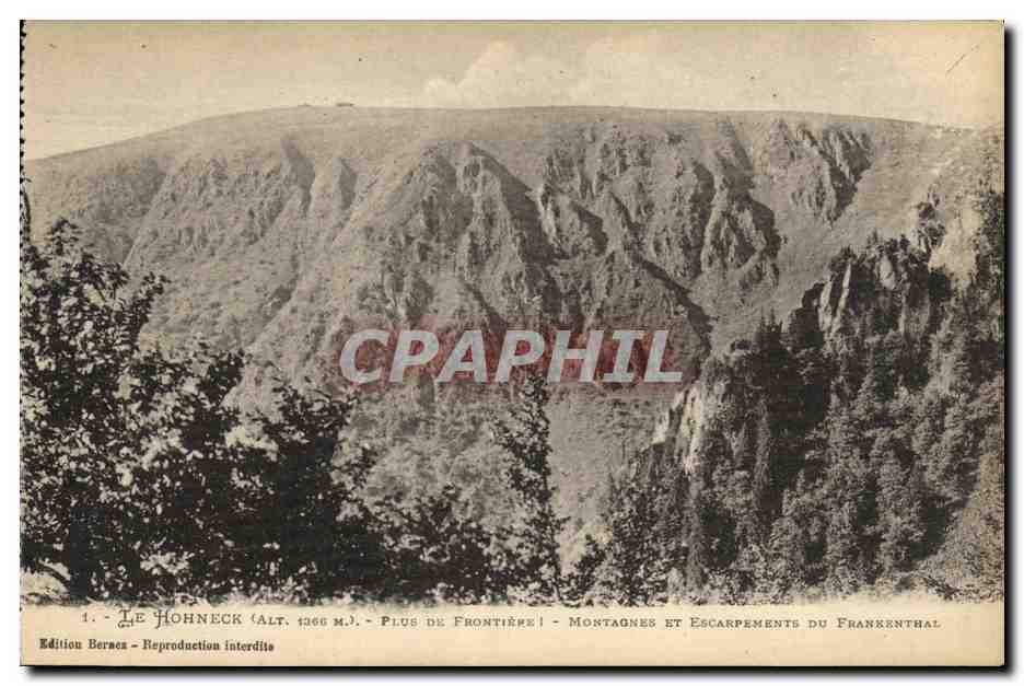 CPA Le Hohneck Montagnes et escarpements du Frankenthal