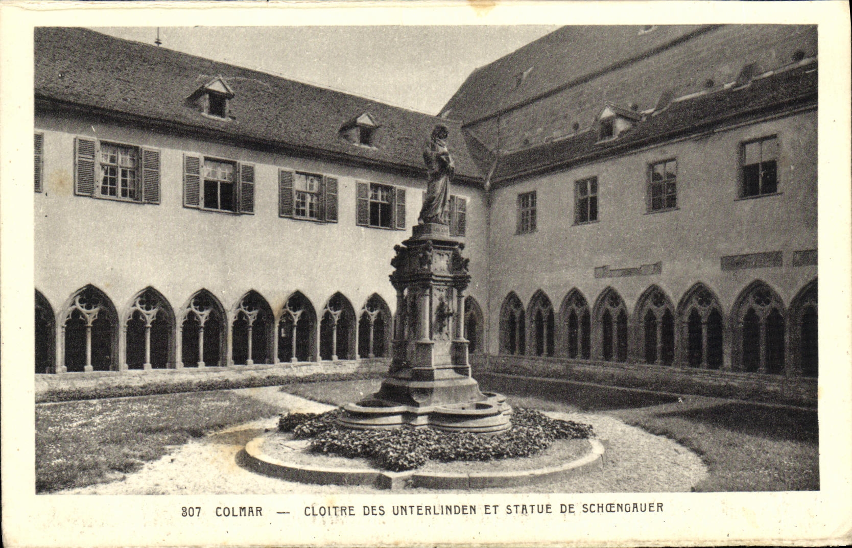 CPA Colmar Cloitre Des Unterlinden Et Statue De Schoengauer