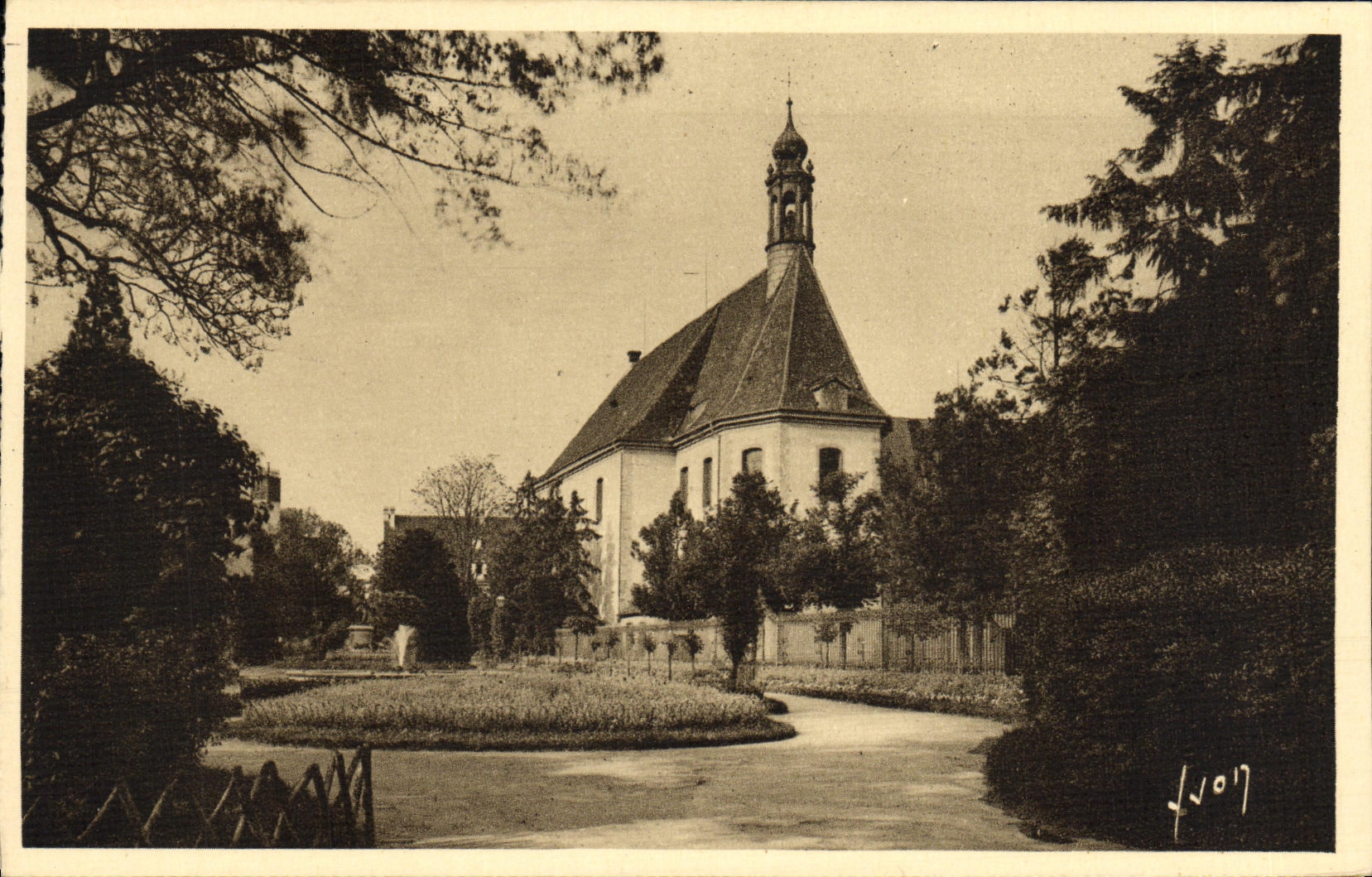 CPA Colmar Eglise et Parc du Lycee Bartholdi
