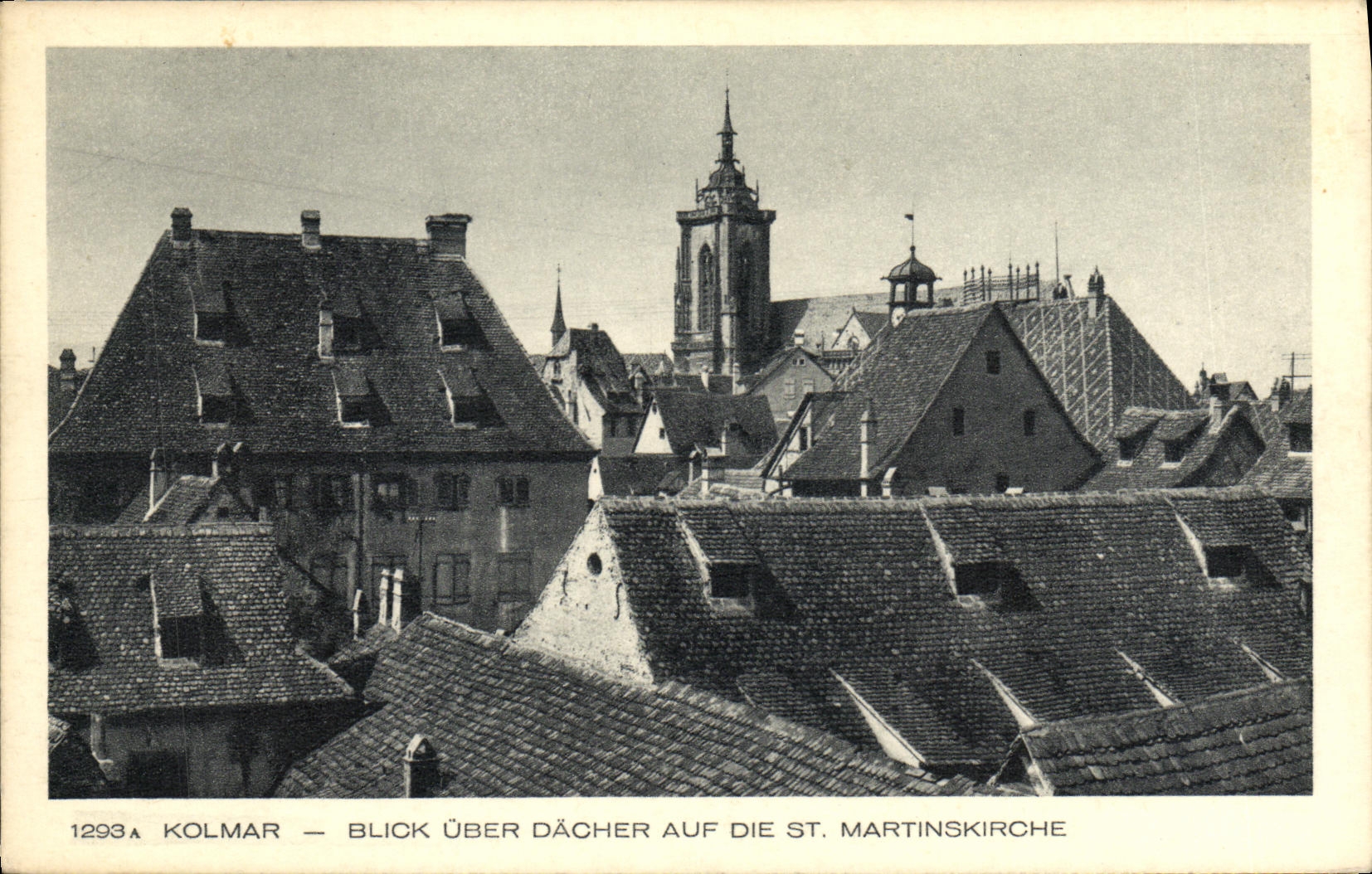 Kolmar — Blick über Dächer auf die St. Martinskirche — Wibeko-Verlag Kolmar, n° 1293A