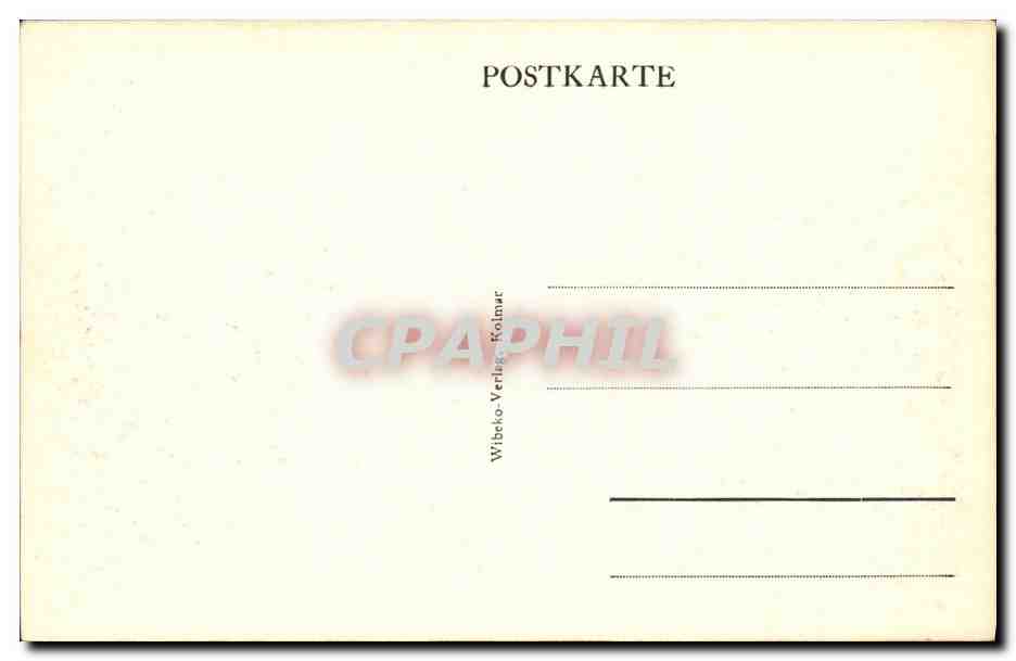 Kolmar — Blick über Dächer auf die St. Martinskirche — Wibeko-Verlag Kolmar, n° 1293A — Rückseite