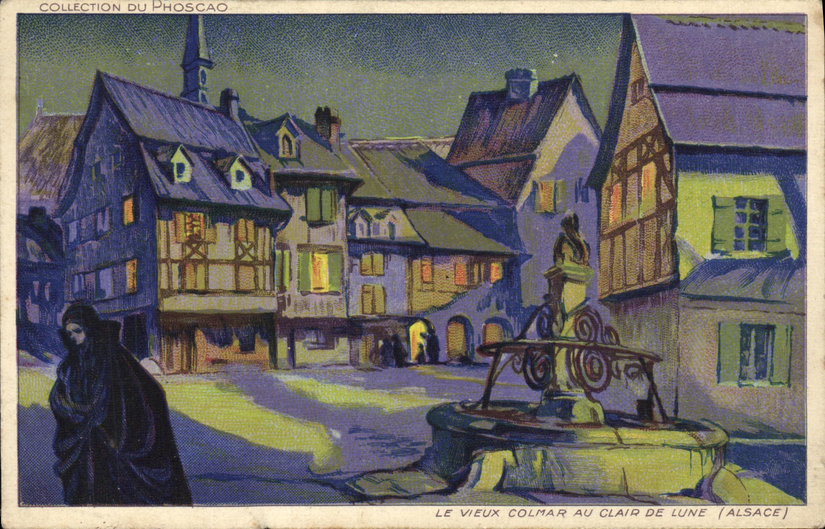 CPA Colmar Le vieux Colmar au clair de lune