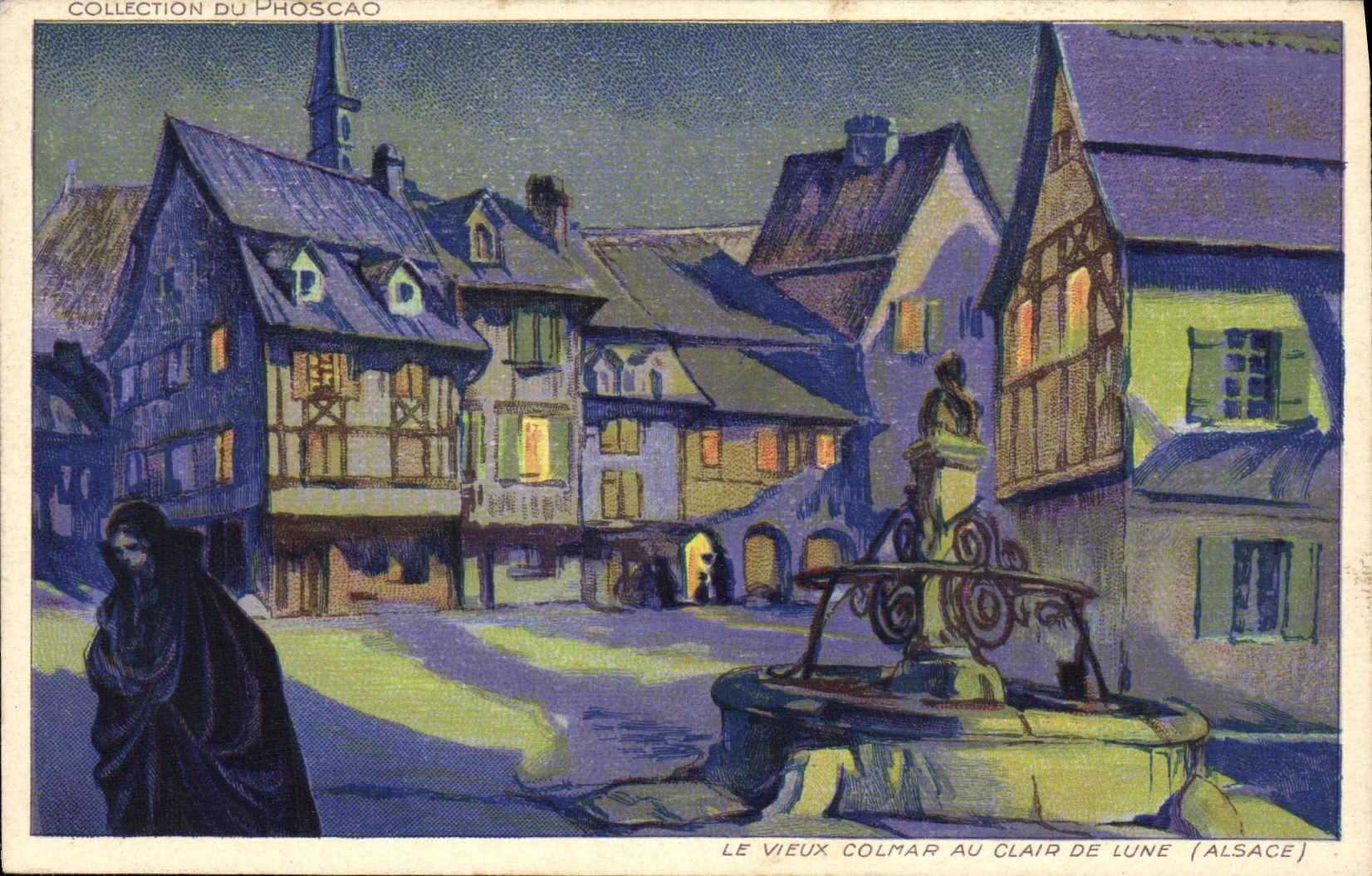 CPA Colmar Le vieux Colmar au clair de lune