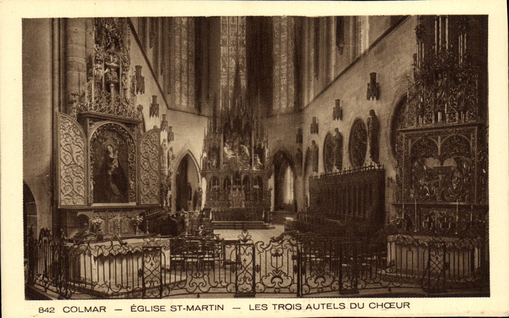 Colmar — Église St-Martin — Les trois autels du chœur — n° 842