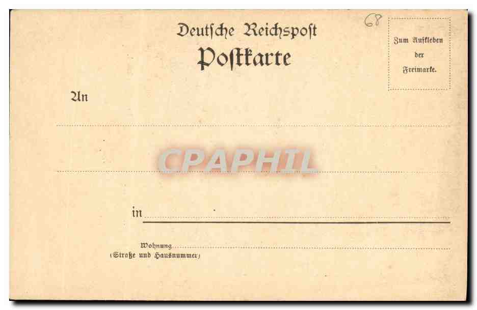 CPA Colmar Gruss Bruat Denkmal — Rückseite