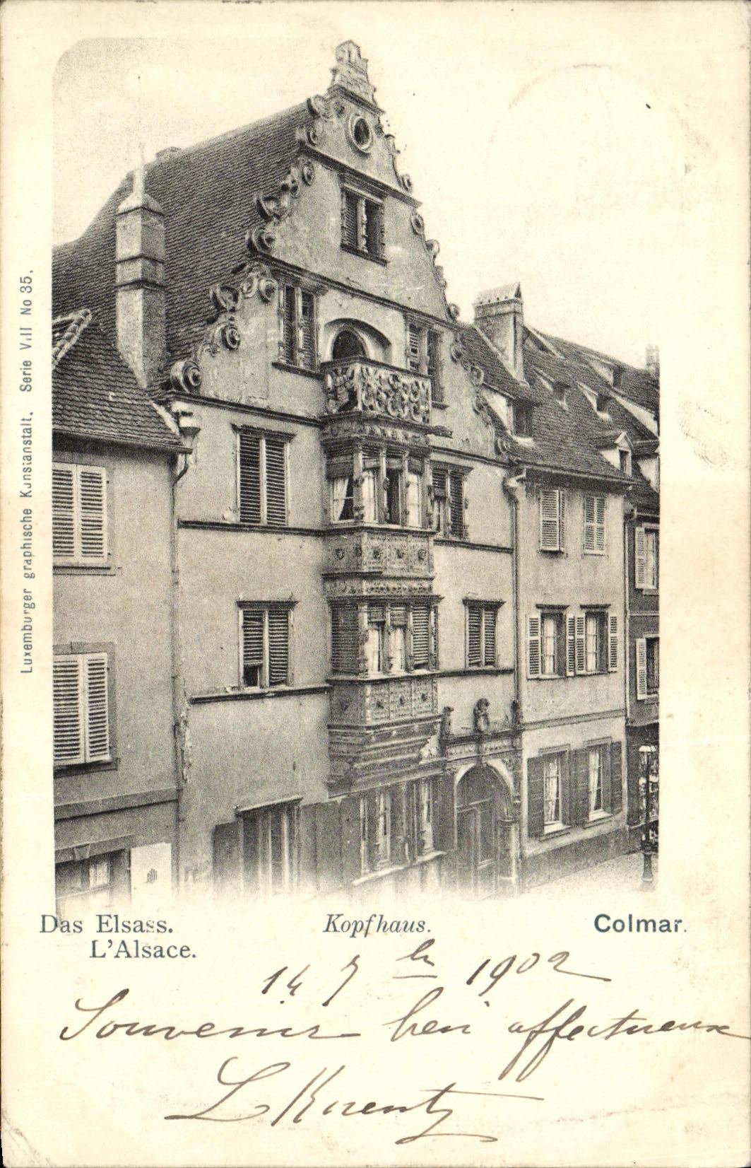 CPA Colmar Das Elsass L Alsace Kopfhaus