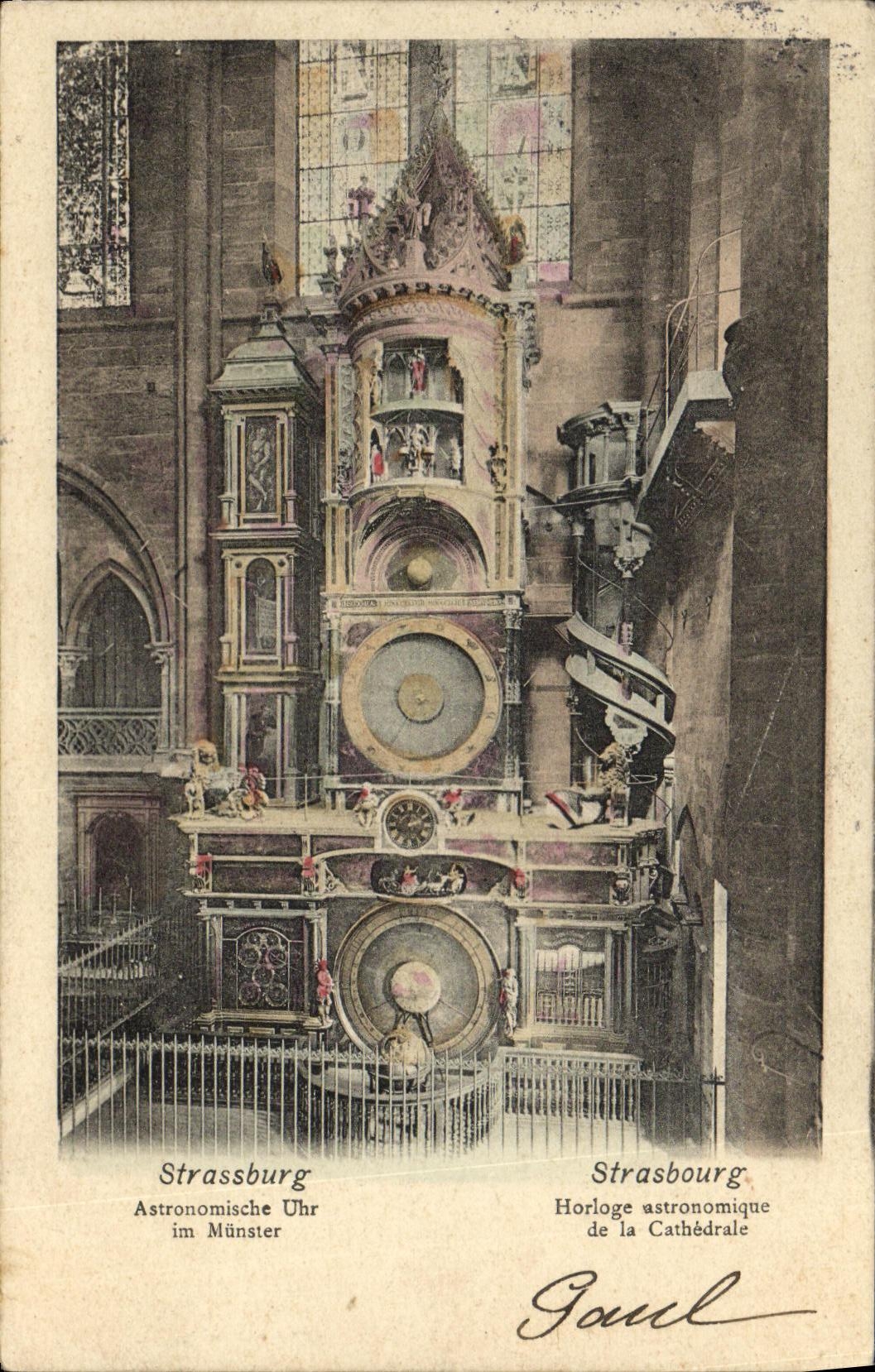 CPA Strasbourg Horloge de la Cathedrale