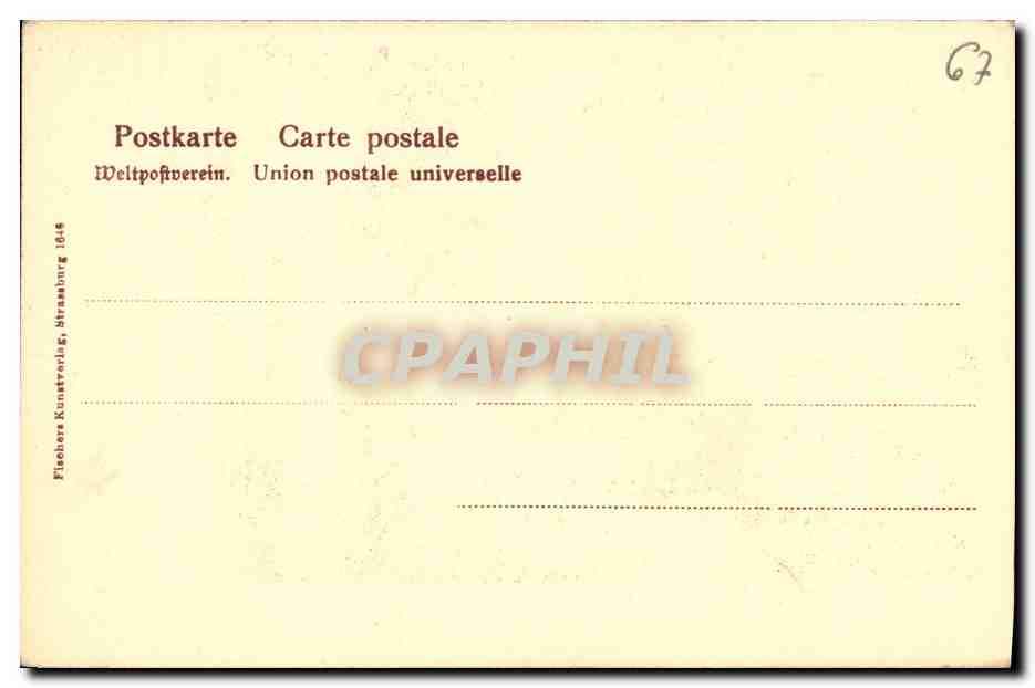 CPA Strasbourg Munster Sudseite — Verso