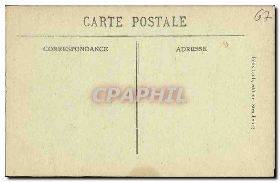 CPA Strasbourg Orangerie Gaenseliesel Alsace Folklore — Rückseite