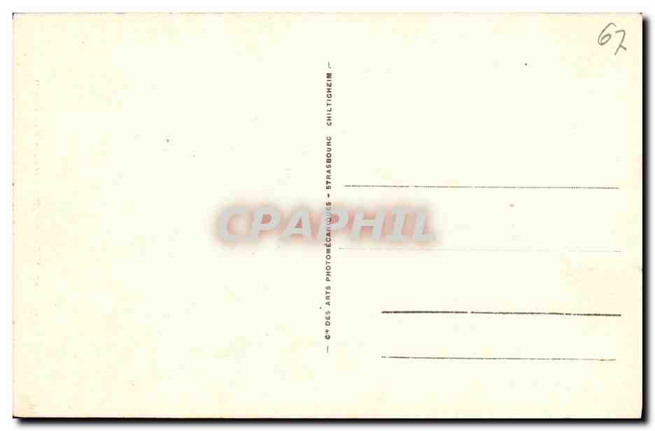 CPA Strasbourg Malson Kammerzell — Verso