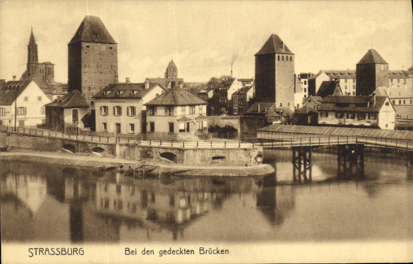 CPA Strasbourg Bel den Gedeckten Brucken