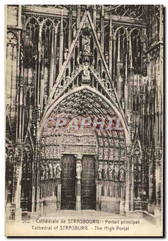CPA Strasbourg La Cathedrale Portail Principal