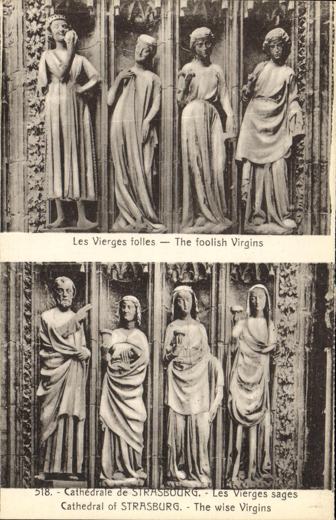 CPA Strasbourg Le Cathedrale Les vierges sages