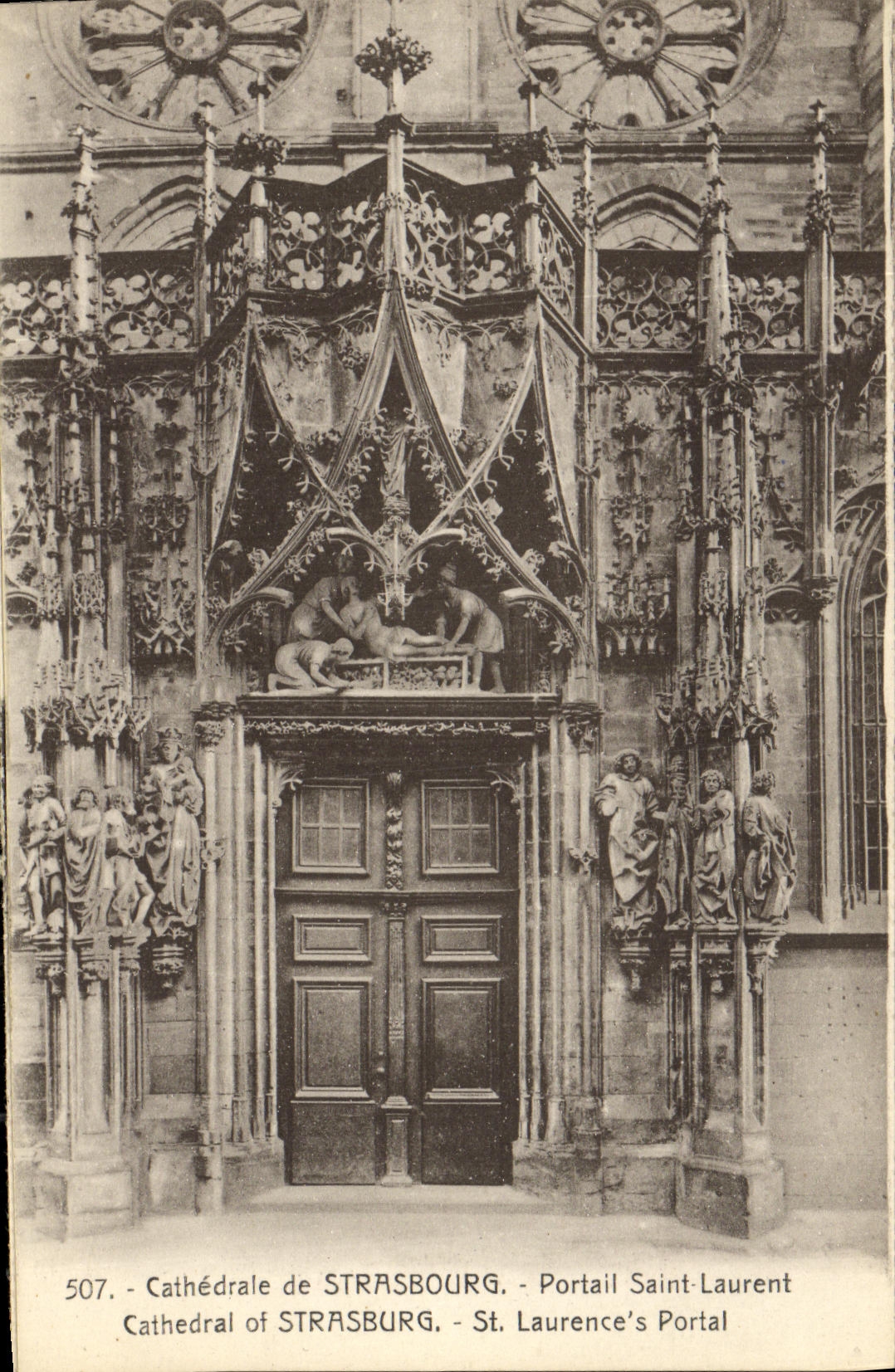 CPA Strasbourg Le Cathedrale Portail Saint Laurent