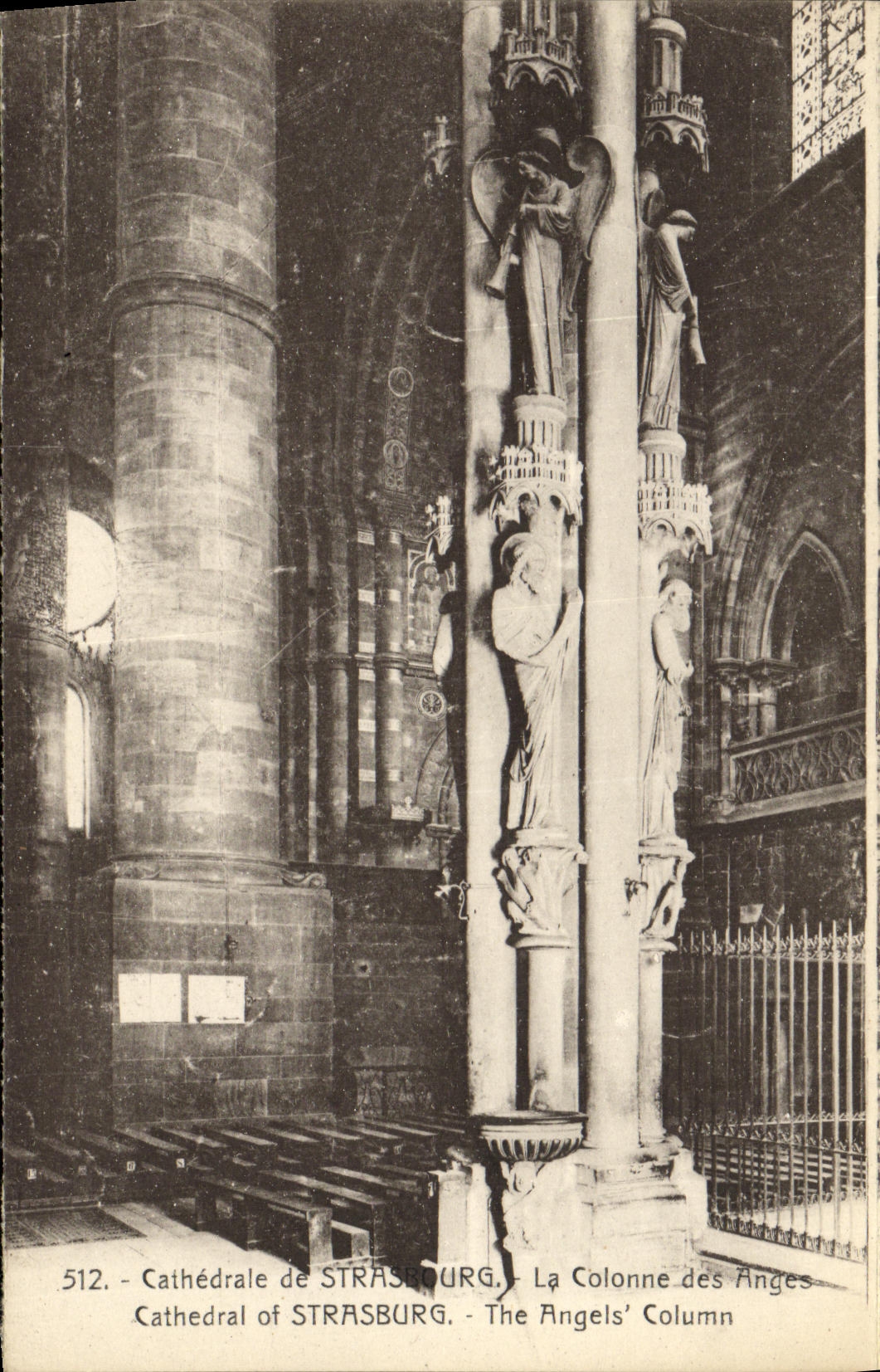 CPA Strasbourg Le Cathedrale La Colonne des Anges