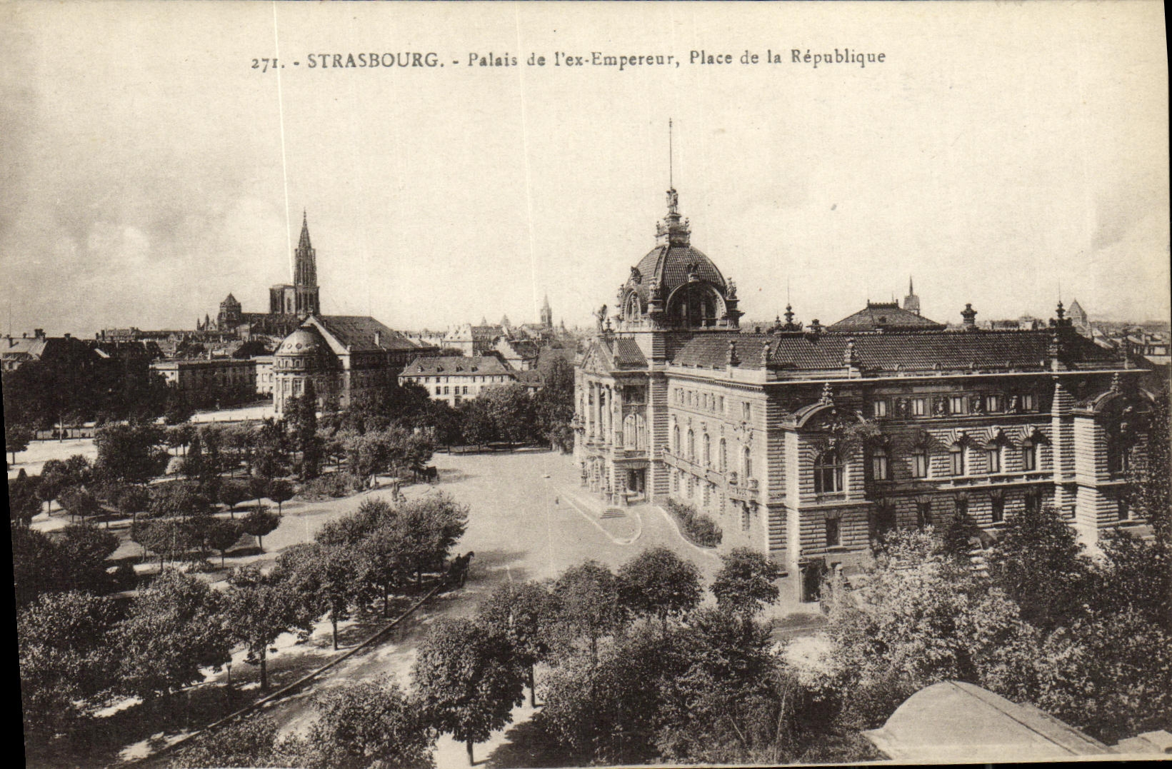CPA Strasbourg Palais de L ex Empereur Place de la Republique