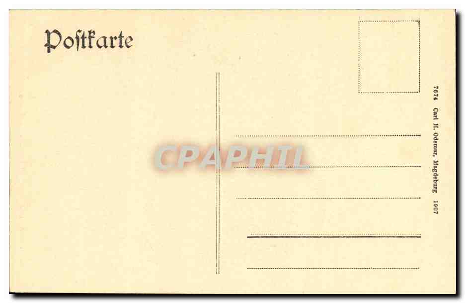 CPA Strasbourg Munster Taufstein — Verso