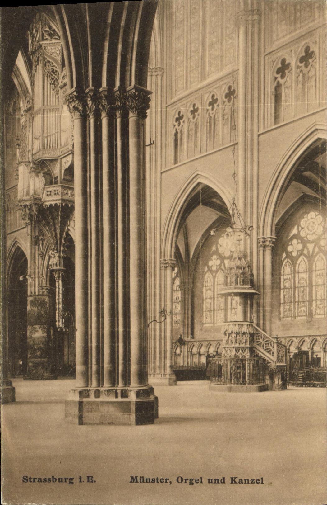 CPA Strasbourg Munster Orgel Und Kanzel Orgue