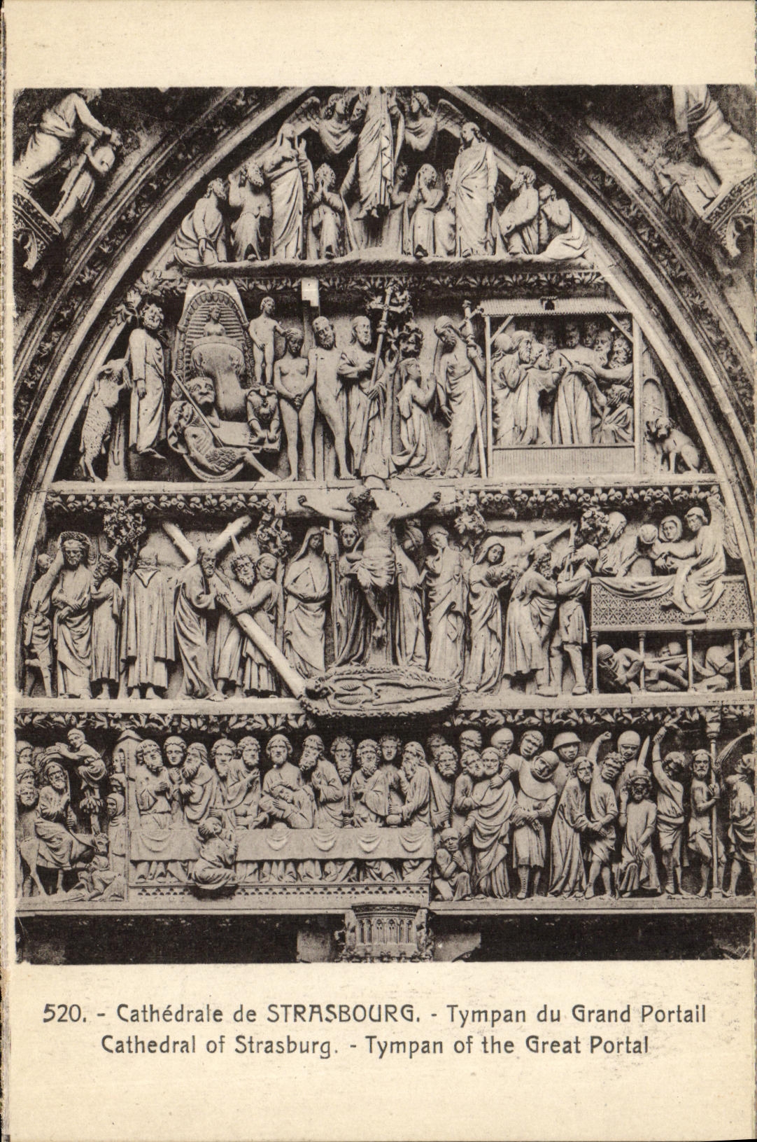 CPA Strasbourg Cathedrale de Tympan du Grand Portail