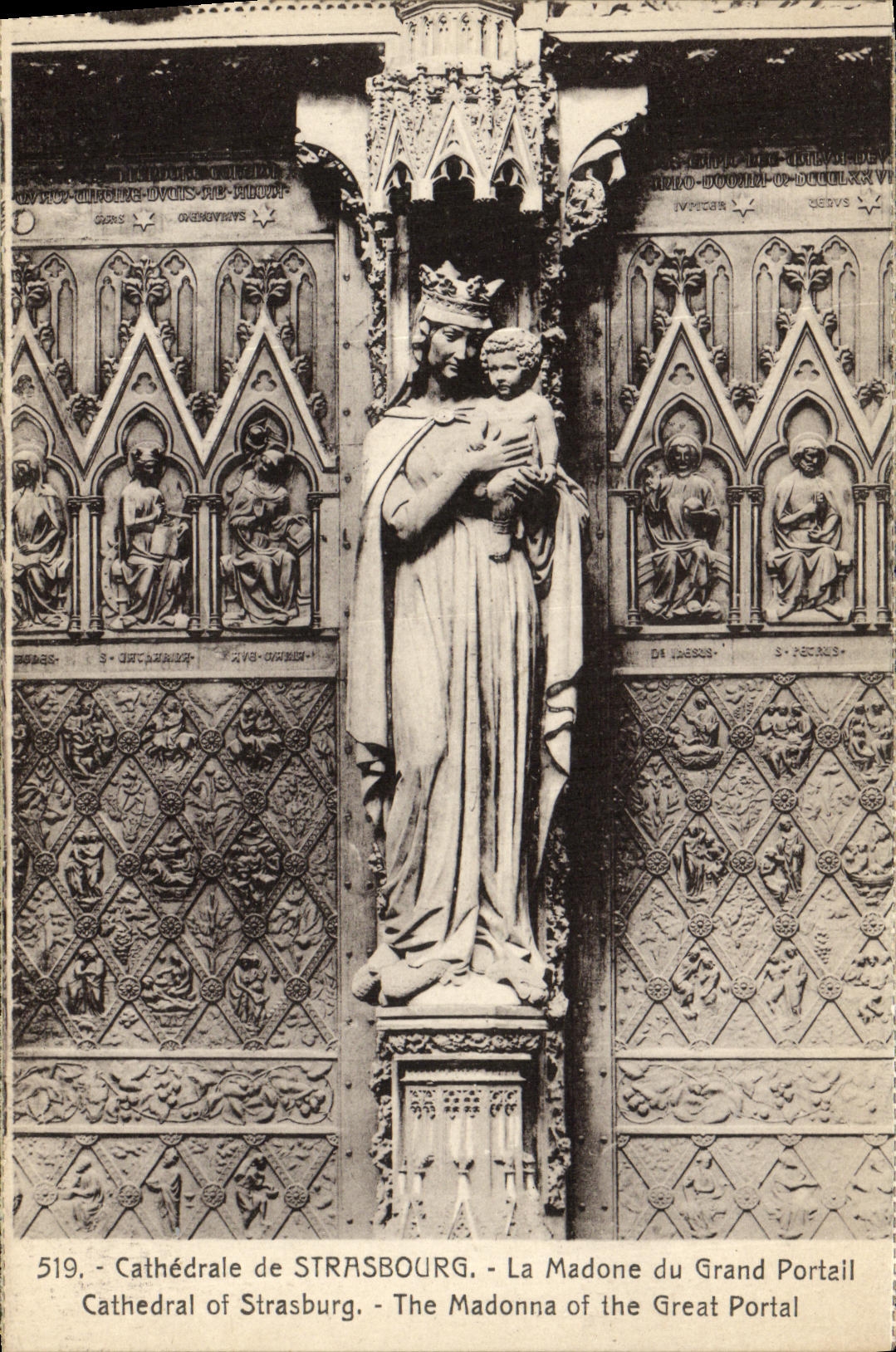 CPA Strasbourg Cathedrale La Madone du Grand Portail