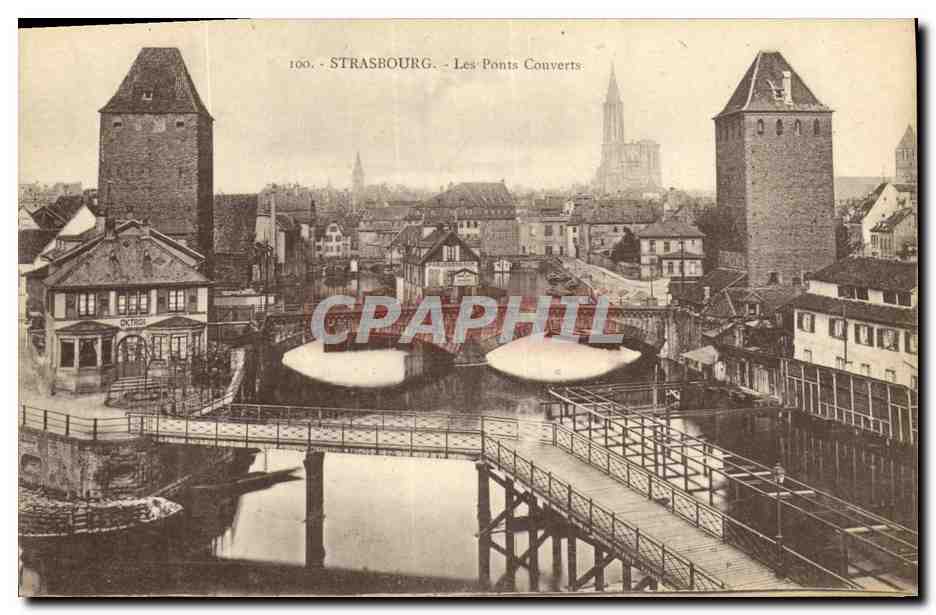 CPA Strassburg Les Ponts Couverts