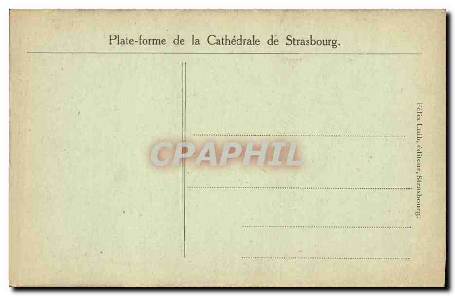Strasbourg – Cathédrale et Ville – Vue prise en aéroplane — Rückseite