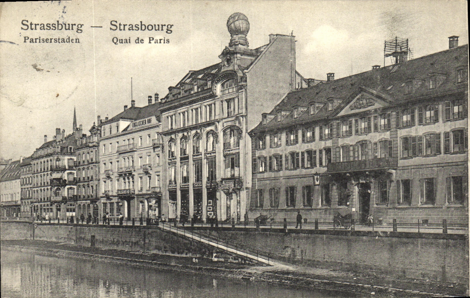 CPA Strassburg Pariserstaden Quai de Paris