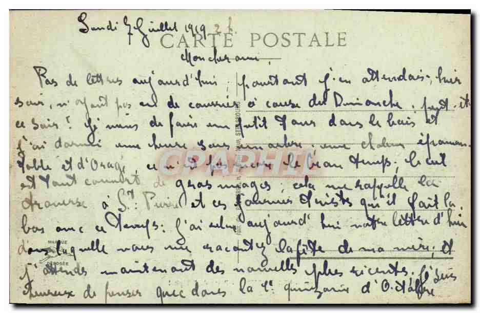 Strasbourg - Porte de l'Hôpital, La Rue d'Or et la Cathédrale — H. E. R. M A N N Y, n°424 — Verso