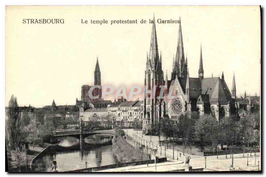 CPA Strasbourg Le Temple Protestant de la Garnison
