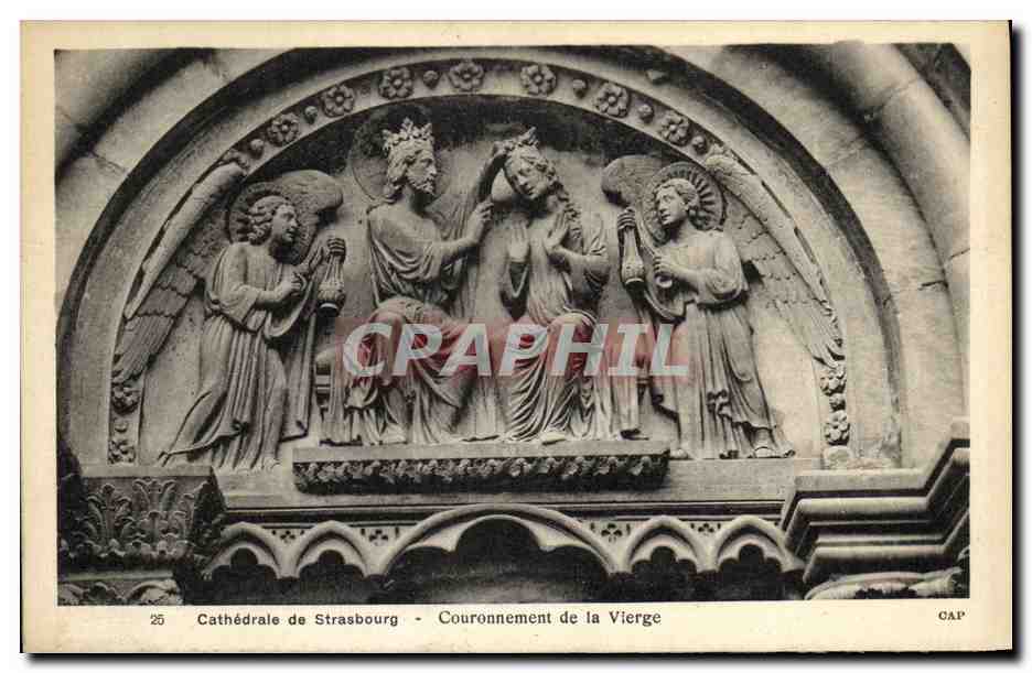 CPA Cathedrale De Strasbourg Couronnement de la Vierge