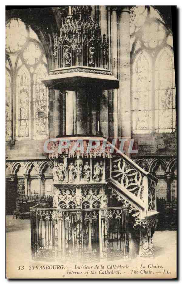 CPA Strasbourg Interieur de la Cathedrale La Chaire